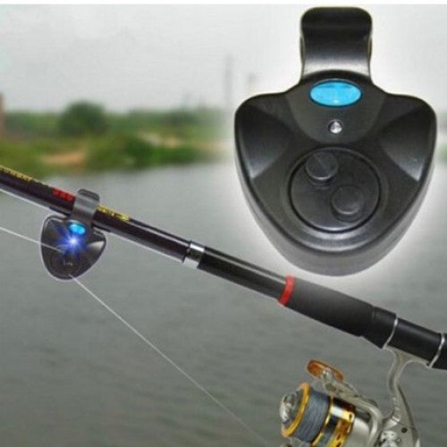 LED Light Fish Bite Sound Alarm Bell Clip On Fishing Rod Hot